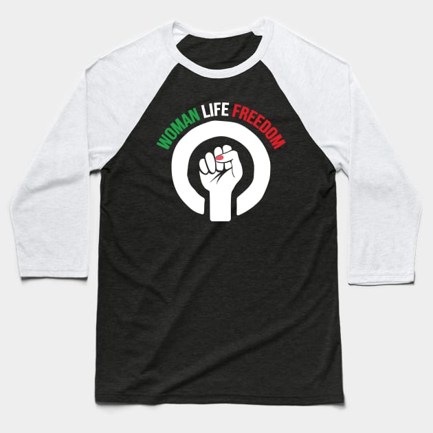 Woman Life Freedom Baseball T-Shirt by kim.id